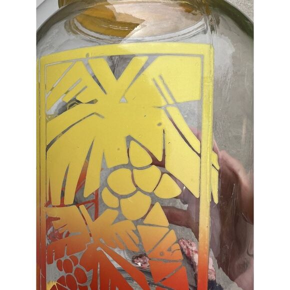 Vintage‎ 80s Sun Tea Beverage Dispenser Amberina Yellow and Dark Orange